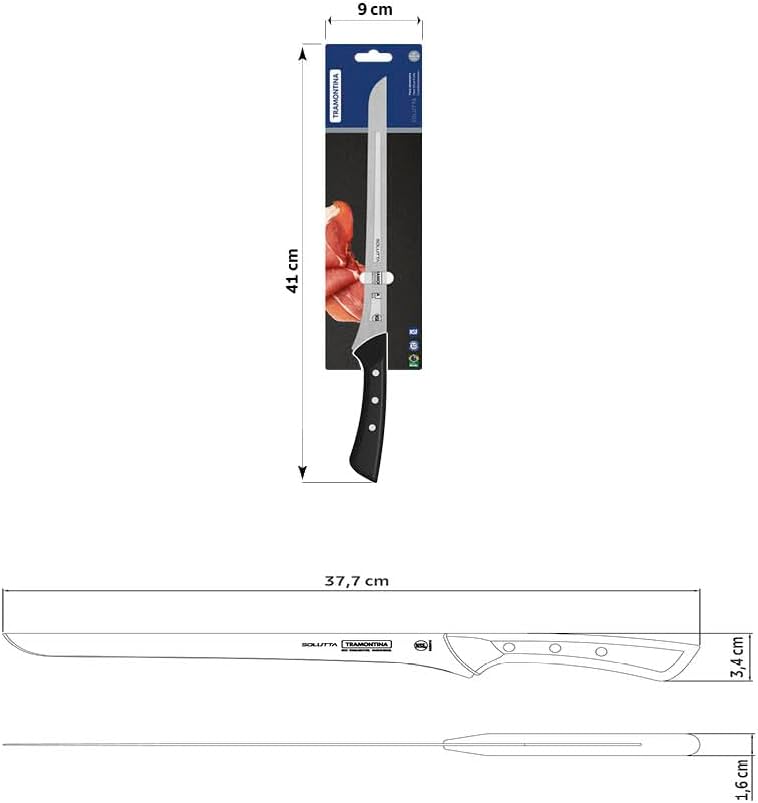 Tramontina SOLUTTA Ham Knife, 15 cm - Stainless Steel Blade with Ergonomic Handle - Image 4