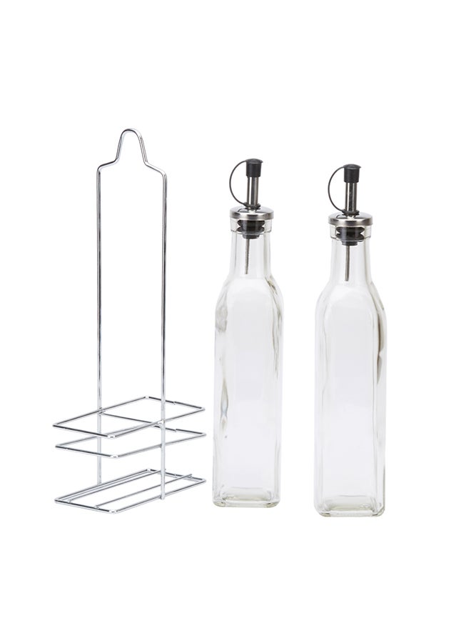 Home Box Myra Oil And Vinegar Dispenser With Stand - Image 1