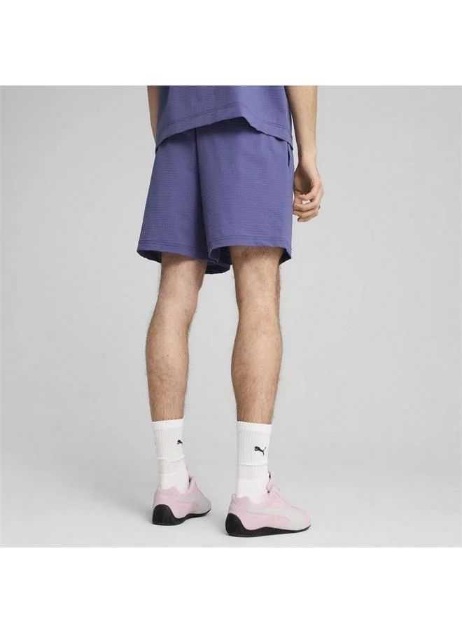 بوما WARDROBE Essentials Seersucker Relaxed Shorts 6" Men