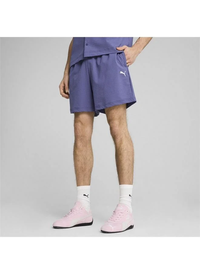 Puma WARDROBE Essentials Seersucker Relaxed Shorts 6" Men