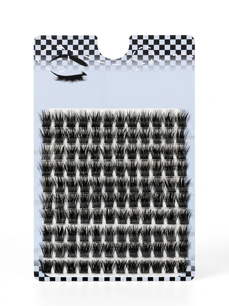 Natural Self Adhesive Eyelashes - 220 PCS - Wispy Press on Lashes Pre Glued Lash Clusters No Glue Needed Press on Eyelash Clusters Reusable Self Adhesive Lash (Y17-MIX)