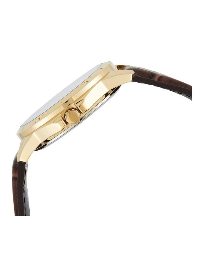 CASIO Unisex Round Shape Leather Strap Couple Watch - MTP/LTP-V004GL-7AUDF - Brown - Image 3