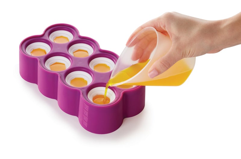 ZOKU Ring Pop Molds - 8 Silicone Popsicle Molds with Reusable Ring Sticks, Makes Gem, Jewel and Heart-Shaped Ice Pops, Easy-Release, BPA-Free - Image 4