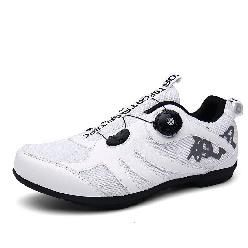 Generic Unisex Cycling Shoes Non-Lock Rubber Sole White 