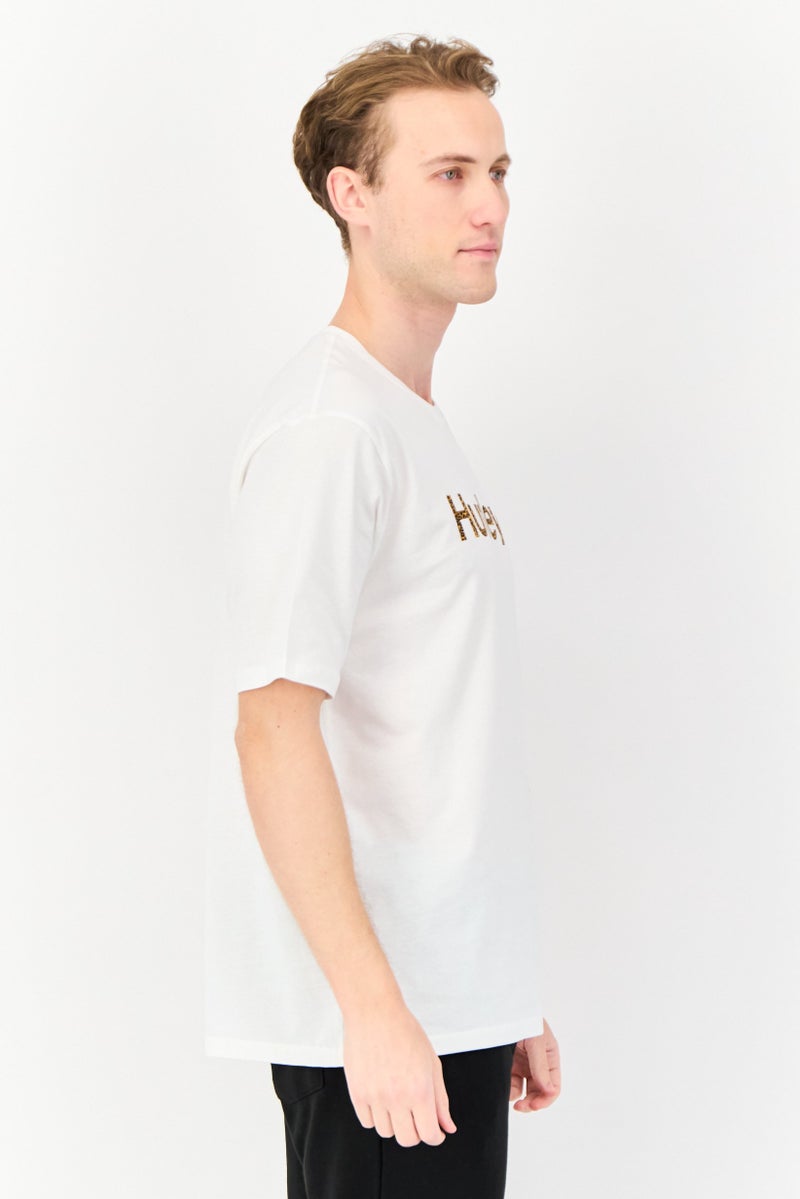 Hurley Men Sportswear Fit Short Sleeves Outdoor T-Shirt, White  - Image 2