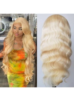 Umiere 613 Lace Front Wig Human Hair Blonde Closure Wig Body Wave Human Hair 4X4 Hd Lace Front Wig For Black Women Brazilian Virgin Human Hair 160% Density Pre Plucked Baby Hair 24 Inch