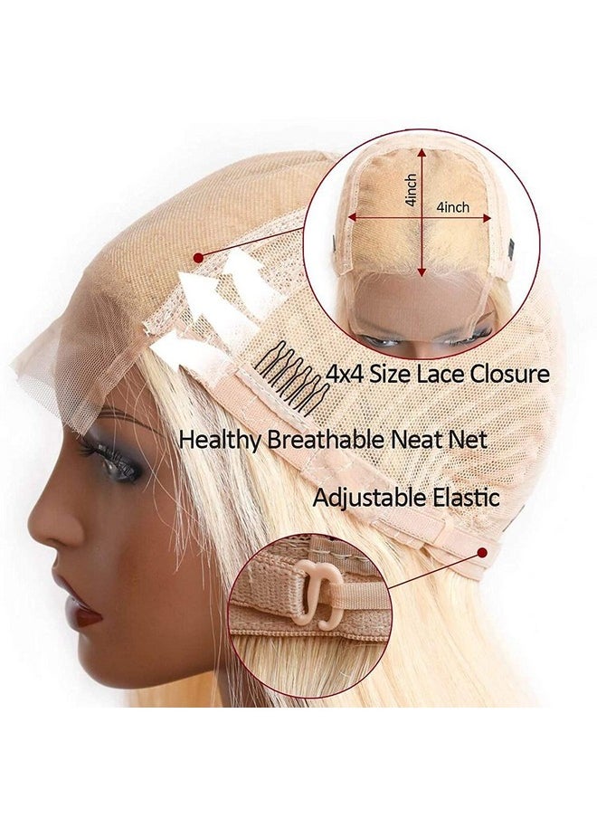LUMIERE - Umiere 613 Lace Front Wig Human Hair Blonde Closure Wig Body Wave Human Hair 4X4 Hd Lace Front Wig For Black Women Brazilian Virgin Human Hair 160% Density Pre Plucked Baby Hair 24 Inch - Image 1