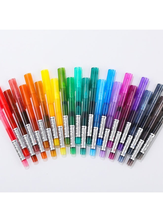 ريانسي مجموعة أقلام حبر سائل 12 لون – سن رفيع 0.5 مم، كتابة سلسة بألوان زاهية، تصميم شفاف للطلاب والمكتب - Image 4