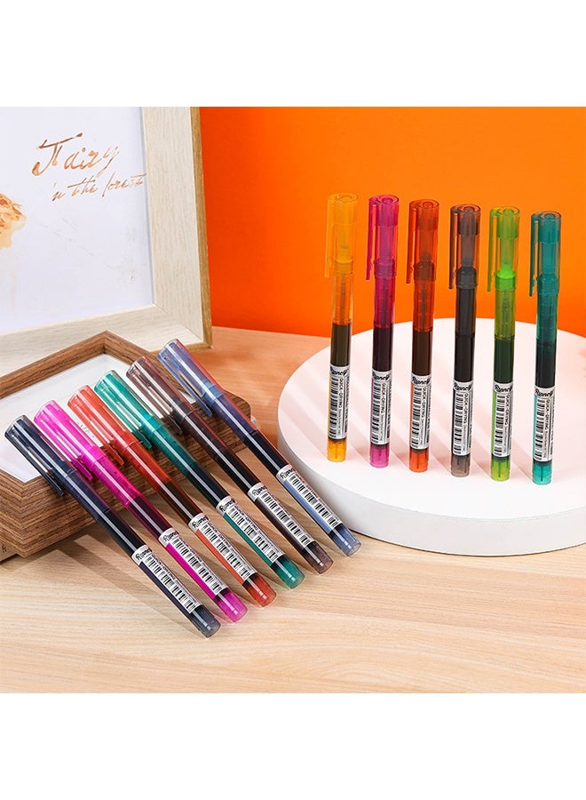 ريانسي مجموعة أقلام حبر سائل 12 لون – سن رفيع 0.5 مم، كتابة سلسة بألوان زاهية، تصميم شفاف للطلاب والمكتب - Image 5