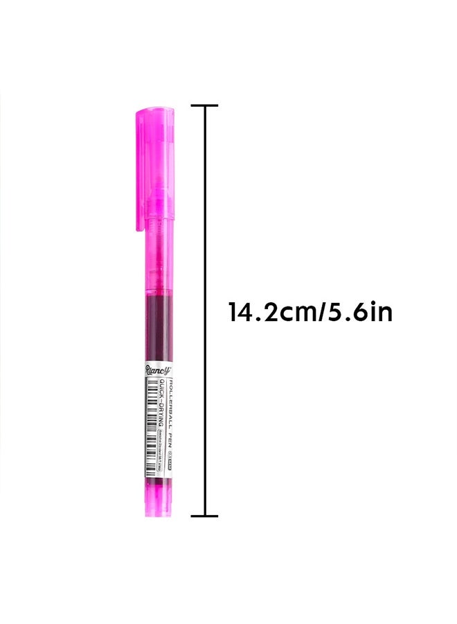 ريانسي مجموعة أقلام حبر سائل 12 لون – سن رفيع 0.5 مم، كتابة سلسة بألوان زاهية، تصميم شفاف للطلاب والمكتب - Image 3