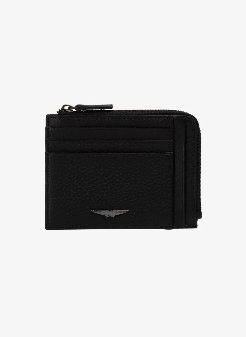 بوليس Police Men's Zipped Leather Card & Coin Wallet - Marcus - Black