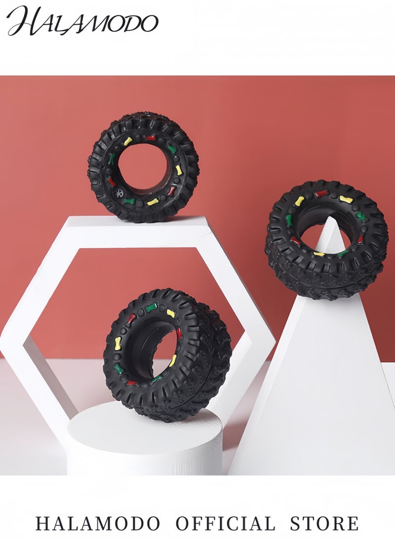 Halamodo ألعاب مضغ للكلاب ألعاب حيوانات أليفة مطاطية على شكل إطارات للكلاب الصغيرة والمتوسطة لعبة تدريب تفاعلية للكلاب والقطط لعبة مضغ مطاطية متينة للكلاب عدوانية المضغ - Image 2