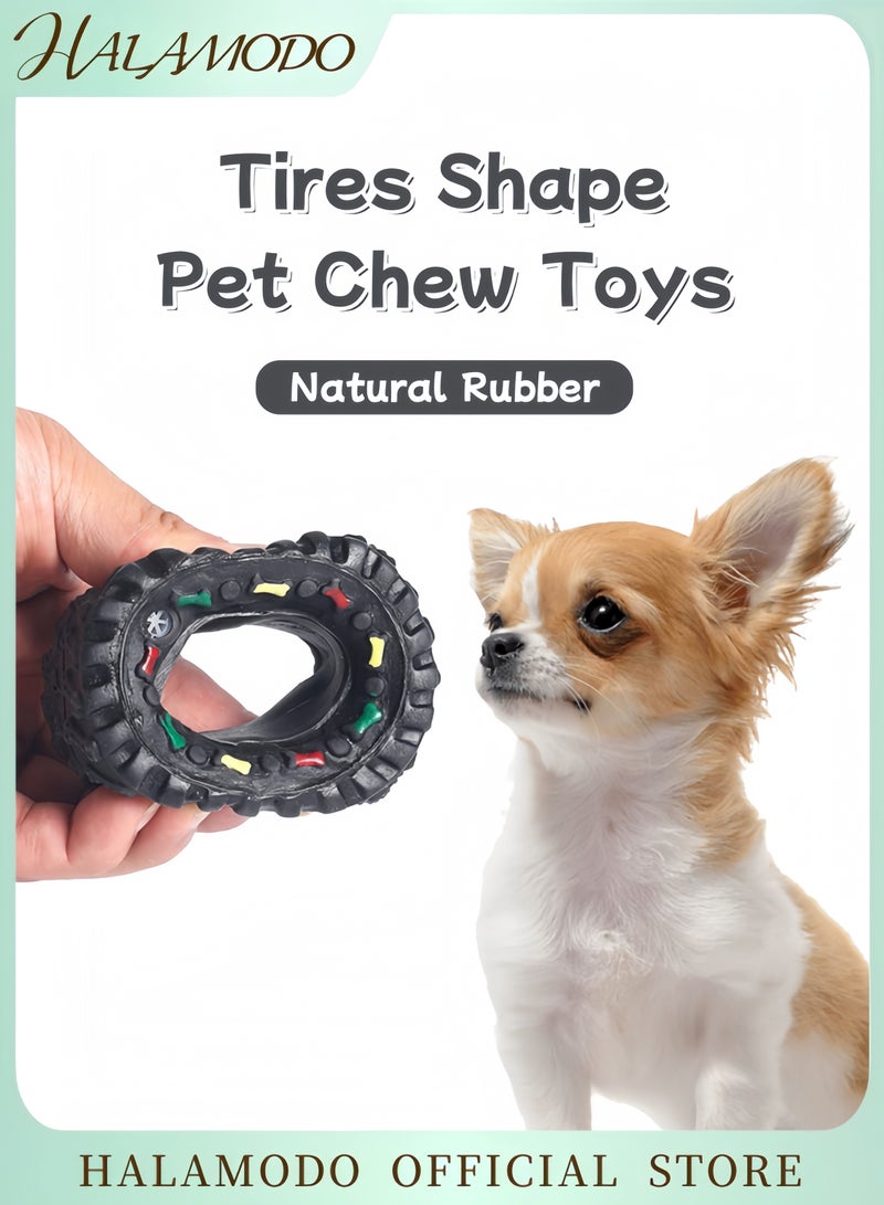 Halamodo ألعاب مضغ للكلاب ألعاب حيوانات أليفة مطاطية على شكل إطارات للكلاب الصغيرة والمتوسطة لعبة تدريب تفاعلية للكلاب والقطط لعبة مضغ مطاطية متينة للكلاب عدوانية المضغ - Image 1
