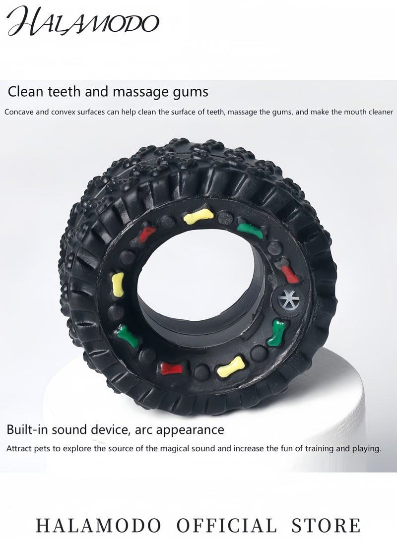 Halamodo ألعاب مضغ للكلاب ألعاب حيوانات أليفة مطاطية على شكل إطارات للكلاب الصغيرة والمتوسطة لعبة تدريب تفاعلية للكلاب والقطط لعبة مضغ مطاطية متينة للكلاب عدوانية المضغ - Image 3
