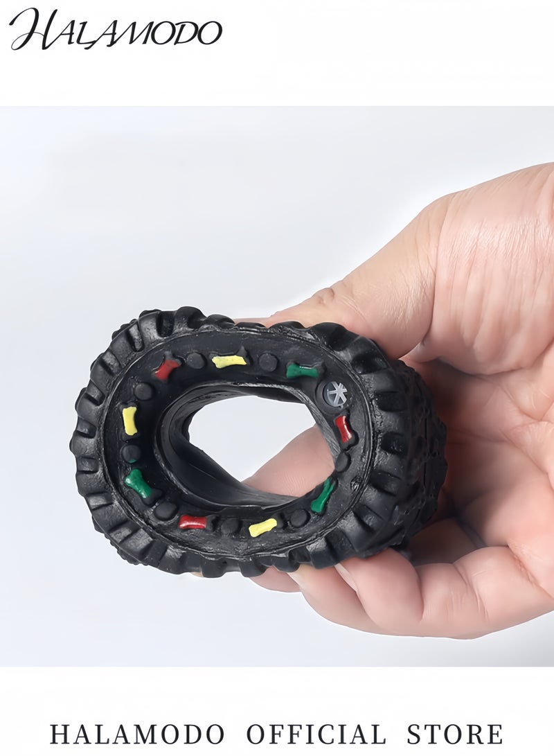 Halamodo ألعاب مضغ للكلاب ألعاب حيوانات أليفة مطاطية على شكل إطارات للكلاب الصغيرة والمتوسطة لعبة تدريب تفاعلية للكلاب والقطط لعبة مضغ مطاطية متينة للكلاب عدوانية المضغ - Image 4