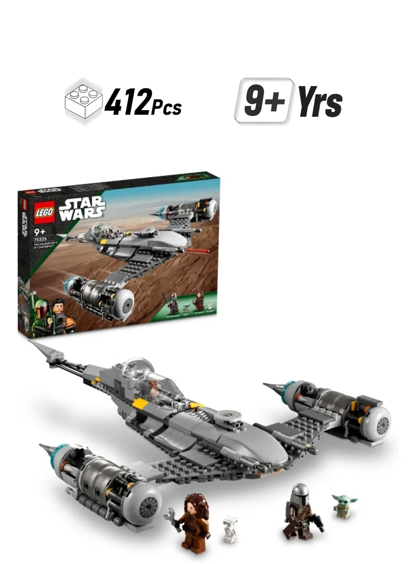 ليغو LEGO® Star Wars: The Book of Boba Fett The Mandalorian’s N-1 Starfighter™ 75325 Building Kit; Fun Buildable Toy Playset for Creative Kids Aged 9 and Up, Featuring 4 Popular Characters (412 Pieces)