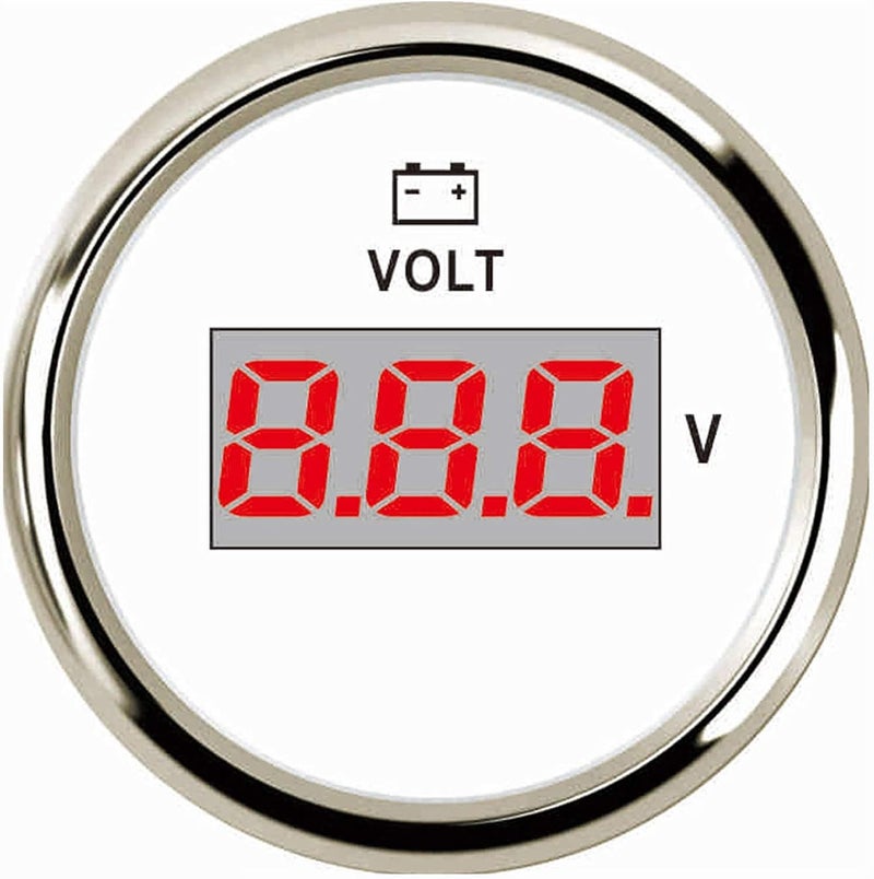 SAMDO 52MM Universal Voltmeter Car Boat Digital Voltage Gauge 9-32V 2" Motorcycle Truck Yacht Vessel - Image 1