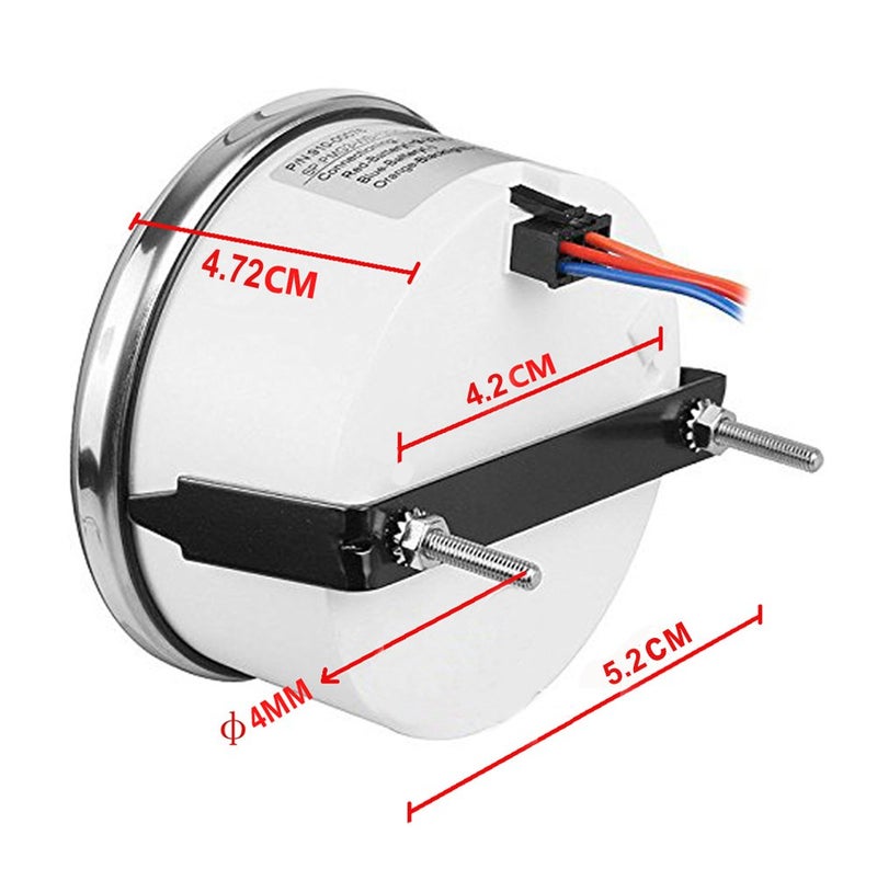 SAMDO 52MM Universal Voltmeter Car Boat Digital Voltage Gauge 9-32V 2" Motorcycle Truck Yacht Vessel - Image 2
