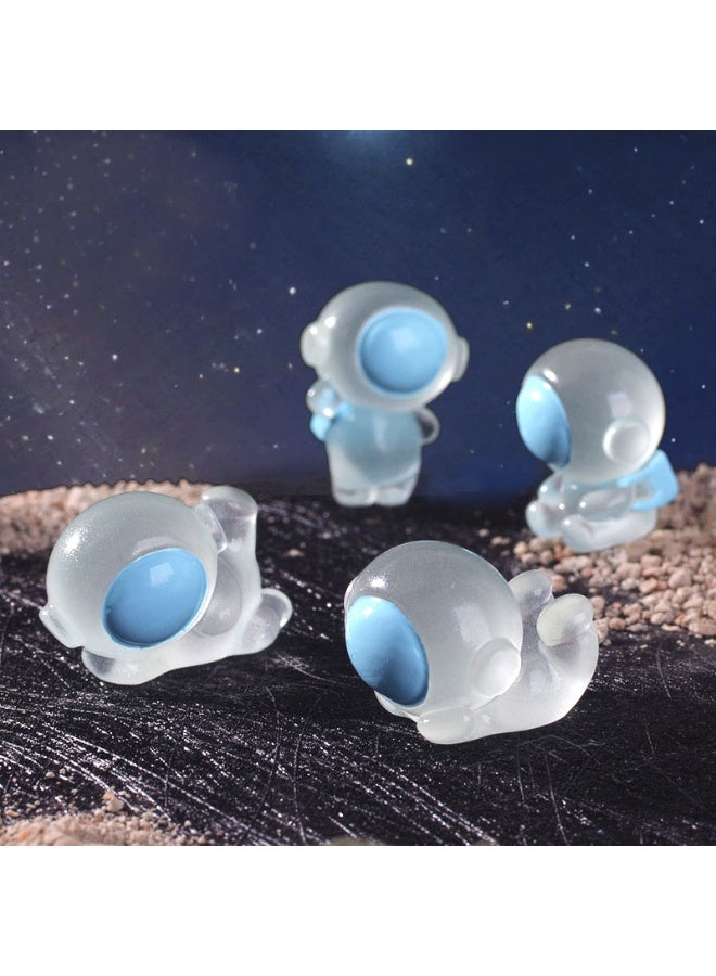 بيوينتي مجموعة من 6 تماثيل كرتونية مضيئة لرواد فضاء، ديكور منزلي، تمثال رائد فضاء لسطح المكتب، نموذج رائد فضاء، حامل تلفزيون معلق لغرفة المعيشة، ديكور لغرف الأطفال، هدية عيد ميلاد مستوحاة من الفضاء  تماثيل راتنجية مزخرفة إبداعية وفاخرة - Image 2