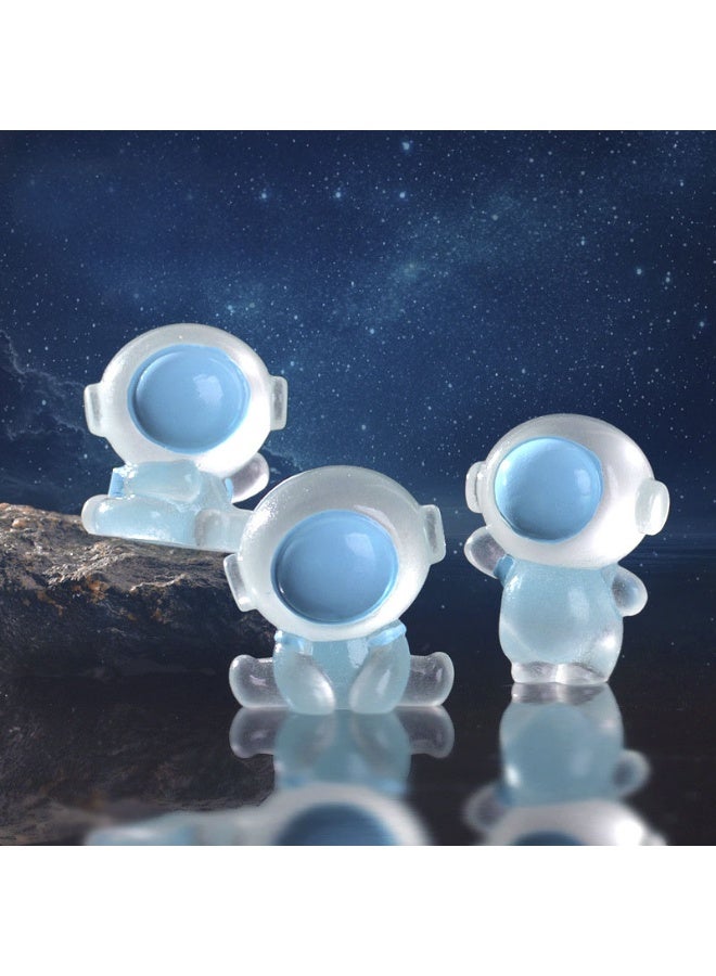 بيوينتي مجموعة من 6 تماثيل كرتونية مضيئة لرواد فضاء، ديكور منزلي، تمثال رائد فضاء لسطح المكتب، نموذج رائد فضاء، حامل تلفزيون معلق لغرفة المعيشة، ديكور لغرف الأطفال، هدية عيد ميلاد مستوحاة من الفضاء  تماثيل راتنجية مزخرفة إبداعية وفاخرة - Image 3
