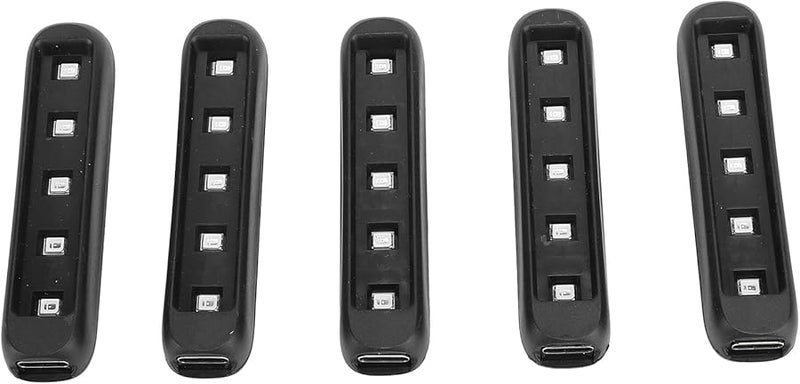 USB Nail Art Dryer 5 LED Beads Resin Curing Light 395Nm Portable Lightweight Black Rectangle - Image 2