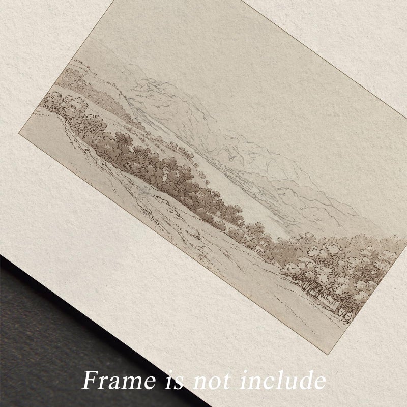 uniro Neutral Wall Art for Home Decor, Farmhouse Landscape Sketch Wall Painting Canvas Prints, Rustic Nature Oil Painting, Antique Moody Neutral Landscape Aesthetic Wall Decor Vintage Art Pictures for Bedroom Bathroom Decor( 8" x 10"-UNFRAMED) - Image 4