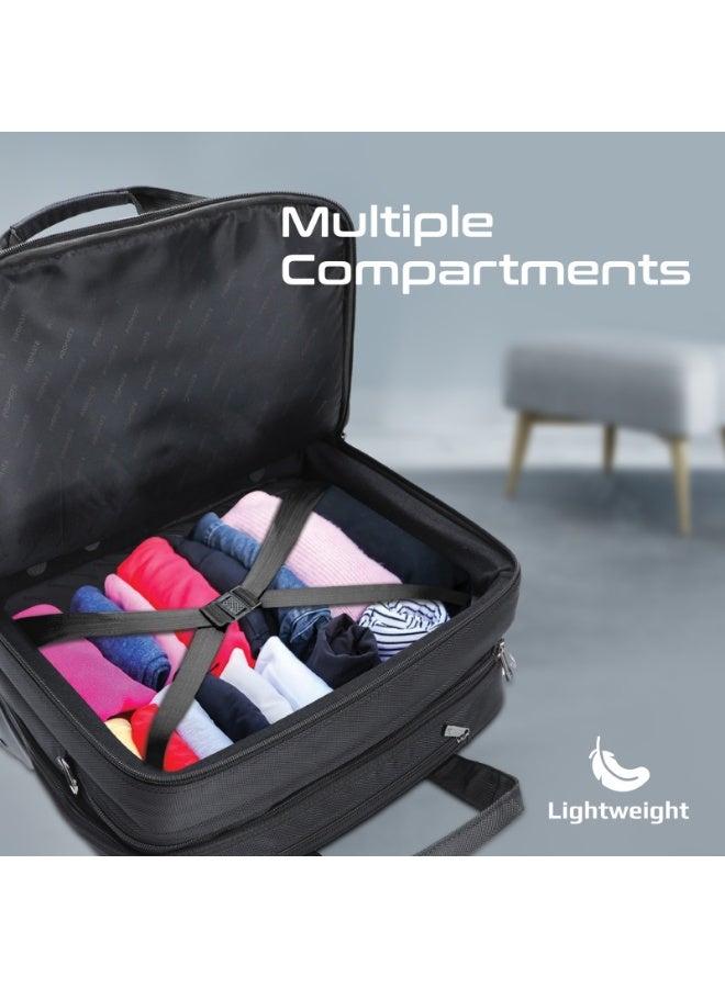 Promate Trolley Bag, Versatile 2-in-1 Lightweight Trolley Laptop Bag with Shoulder Strap, Telescoping Handle, Water Resistance and In-Line Wheels for 16” Laptops, MacBooks, iPad, Dell XPS 13, Persona-TR - Image 3