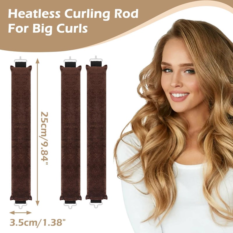 CESITRA Heatless Curls Hair Curlers to Sleep in Hair Roller Heatless Hair Curler 3pcs Satin Flexi Rods for All Hair Types Heatless Overnight Curls Styling Tools Heatless Curls for Blowout Hair - Image 2