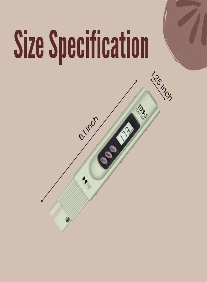 HM Digital TDS-3 Handheld TDS Meter with Carrying Case - Image 3