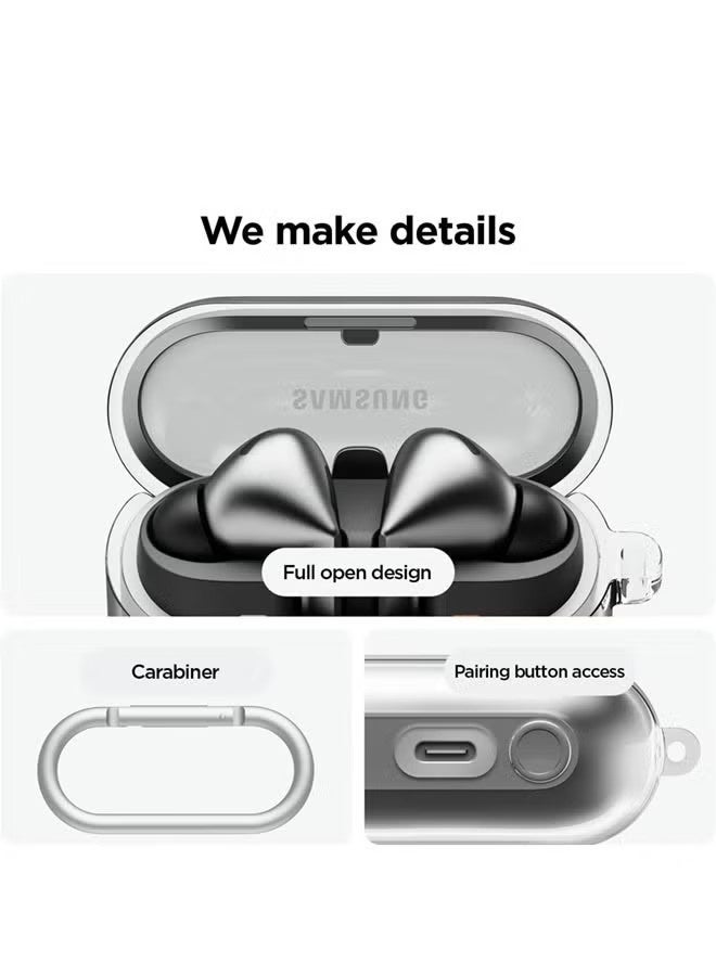 Samsung Galaxy Buds 3 / Buds 3 Pro Protective Case Cover with Cleaner Kit – Soft Silicone with Carabiner - Image 5