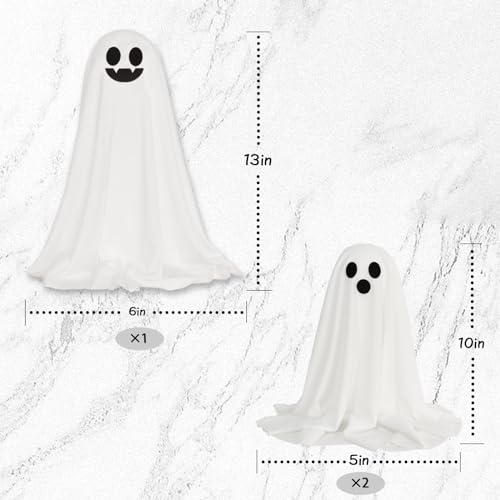 ORIENTAL CHERRY Halloween Decor - Halloween Decorations Indoor - Set of 3 DIY Spooky Ghosts Crafts - Scary Ghost for Indoor Party Home Table Room Kitchen Office - Image 2