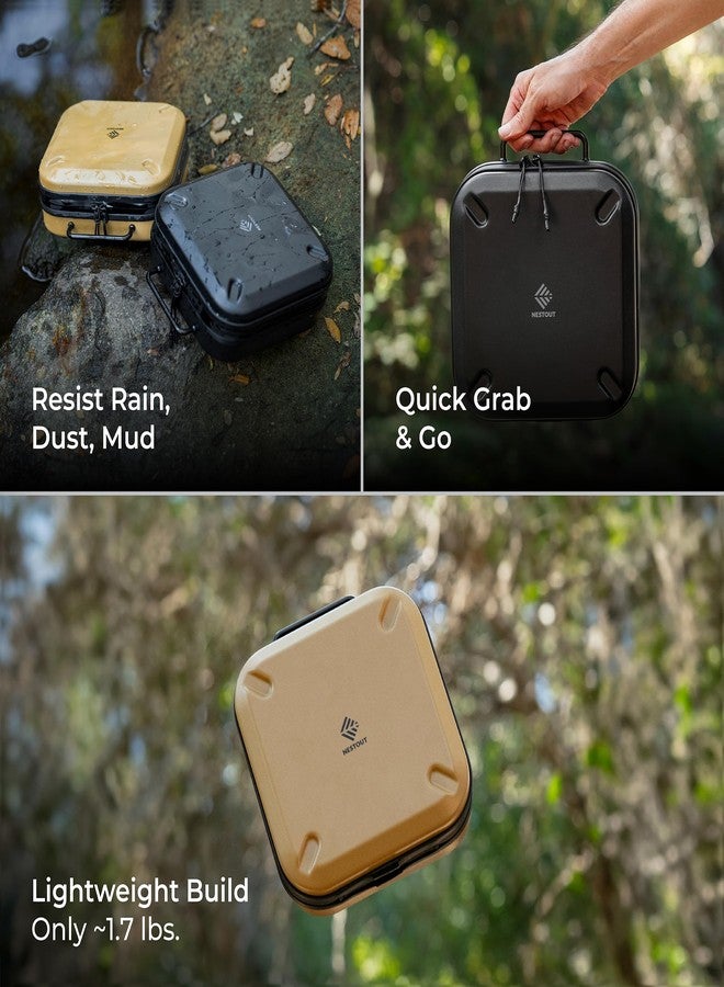 ELECOM NESTOUT Gear Storage Case, Lightweight Hard Shell, Water-Resistant, Stackable Organizer with Padded Dividers, Impact Resistant, Fits Travel Outdoor Batteries Tech Accessories - Image 3