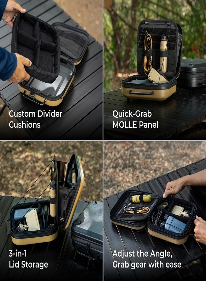 ELECOM NESTOUT Gear Storage Case, Lightweight Hard Shell, Water-Resistant, Stackable Organizer with Padded Dividers, Impact Resistant, Fits Travel Outdoor Batteries Tech Accessories - Image 4