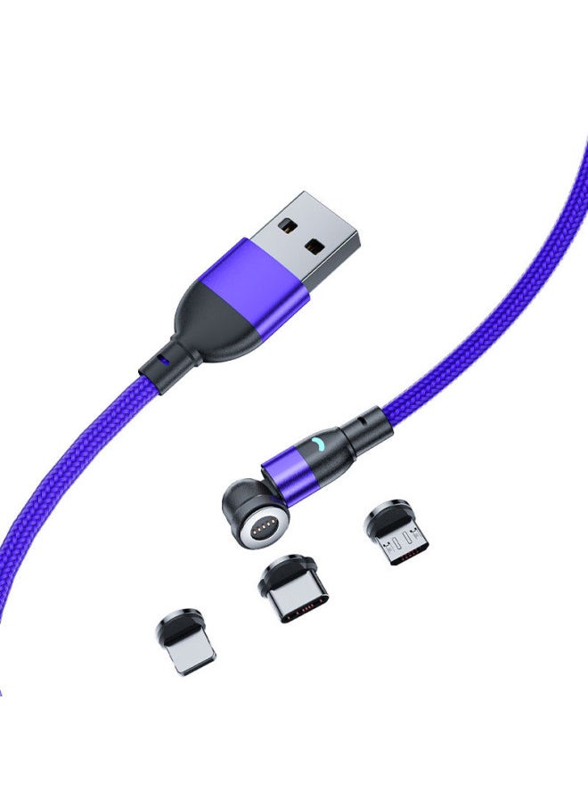 Generic Magnetic Suction Data Line 3A Mobile Phone Fast Charging Black Technology Magnetic Suction Line Magnetic Suction Charging Line Source Three In One Line-Color:Grey-Model:0.5 M Separate Line + (Android, TC, Apple) Head  - Image 5