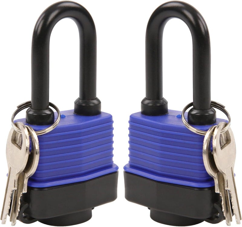SEPOX ® Heavy-Duty 44mm 1.75" Out-Door Padlock Keyed-Alike, Water-Resistant Cover, Steel Lock with Same-Key, Extra-Long-Shackle Anti-Rust, Brass Cylinder for Boat, Fishing, Marine, Fence - Image 1