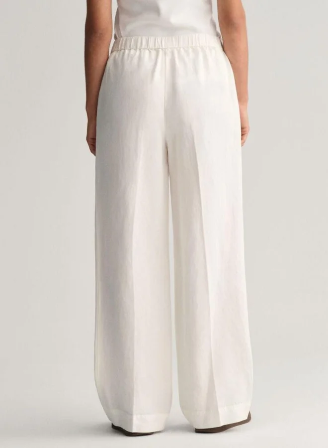غانت Gant Relaxed Fit Linen Blend Pull-On Pants