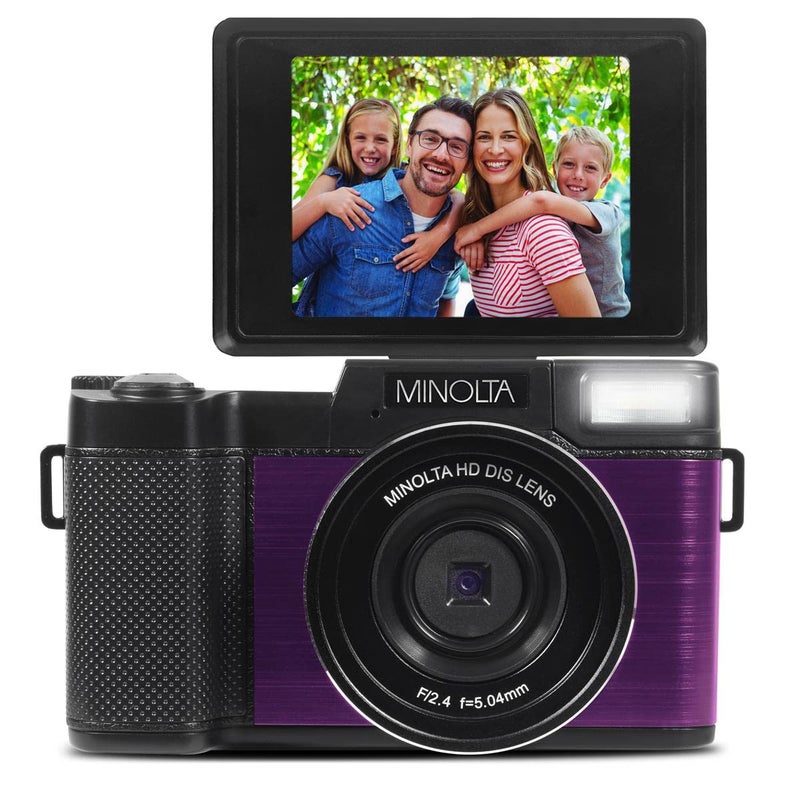 Minolta كاميرا رقمية مينولتا MND30 بدقة 30 ميجابكسل / 2.7K Ultra HD (أرجواني) - Image 4