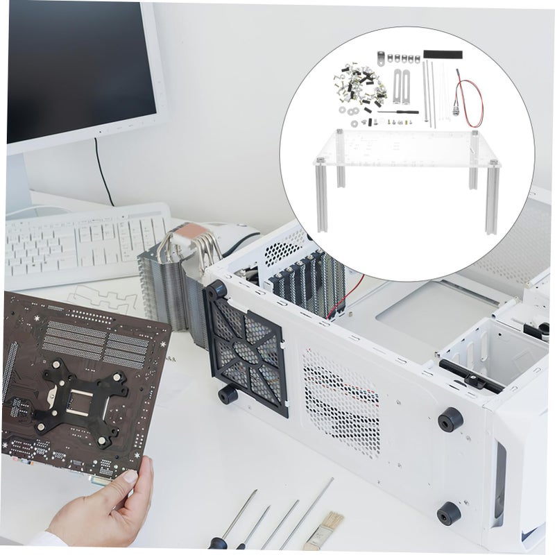 Open Air Computer Chassis Rack Transparent Frame Compact Design for Mini Micro Motherboards - Image 3