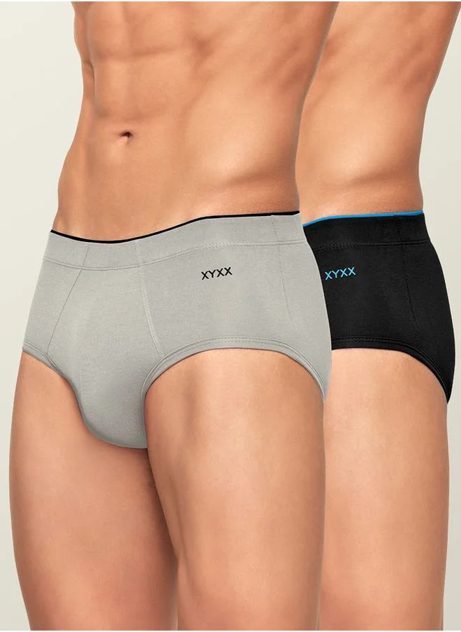 اكس واي اكس اكس Pack of 2 - Seam Detail Modal Briefs by Styli