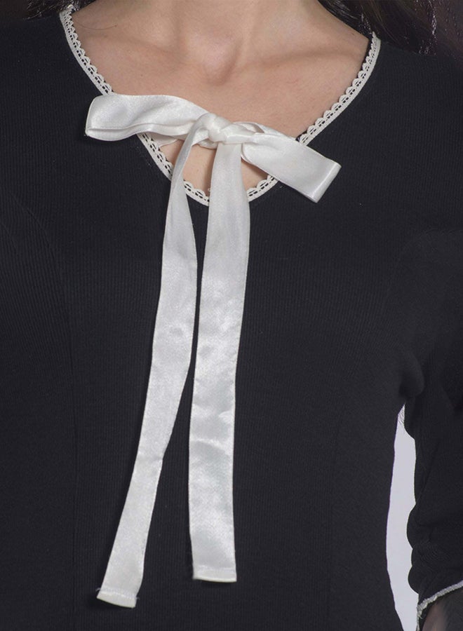 Virgio VIRGIO 100% Viscose Tie-Up Detail Mini Dress - Image 5