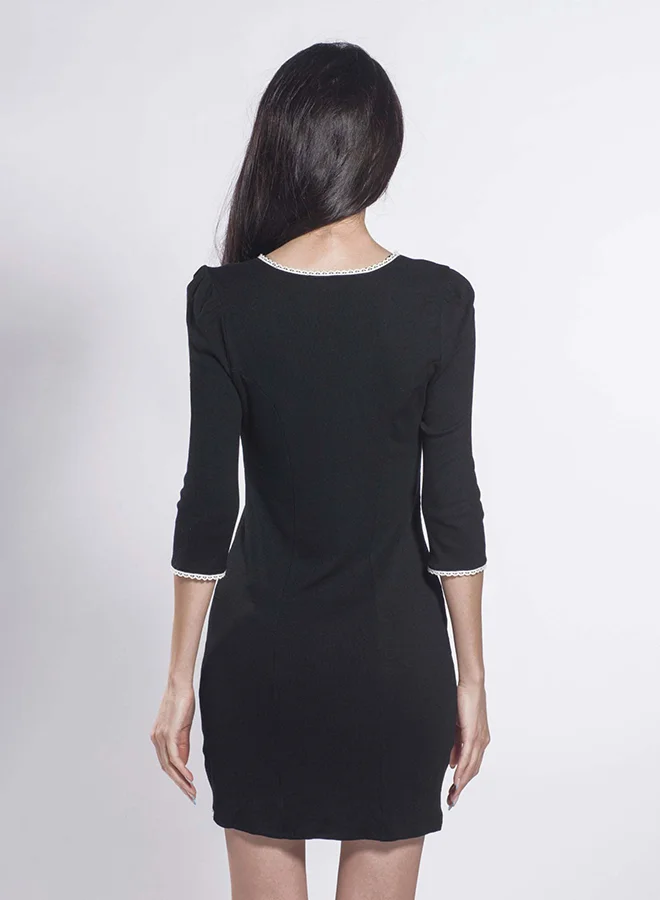 Virgio VIRGIO 100% Viscose Tie-Up Detail Mini Dress