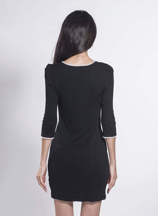 Virgio VIRGIO 100% Viscose Tie-Up Detail Mini Dress - Image 4