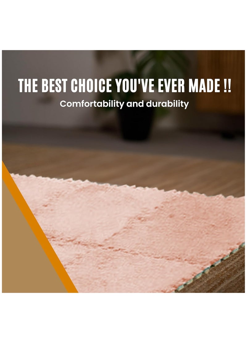 Generic - Plush Puzzle Foam Floor Mat Interlocking Carpet Tiles 30x30cm Carpet Foam Tiles Carpet Puzzle Mats for Floor  Rug Squares Carpet Interlocking Plush Foam Floor Tiles - Image 1