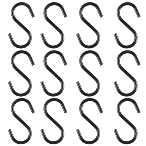 Senkary 100 Pieces 1 Inch Mini S Hooks Small S Hooks Stainless Steel S Shaped Hooks for Ornaments, Jewelry and Hanging (Black) - Image 3