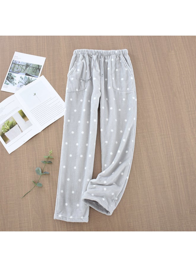 Thick Flannel Pajama Pants For Women, Autumn And Winter, Warm, Large Size, Loose Trousers, Coral Fleece, Cute Loungewear, Comfortable