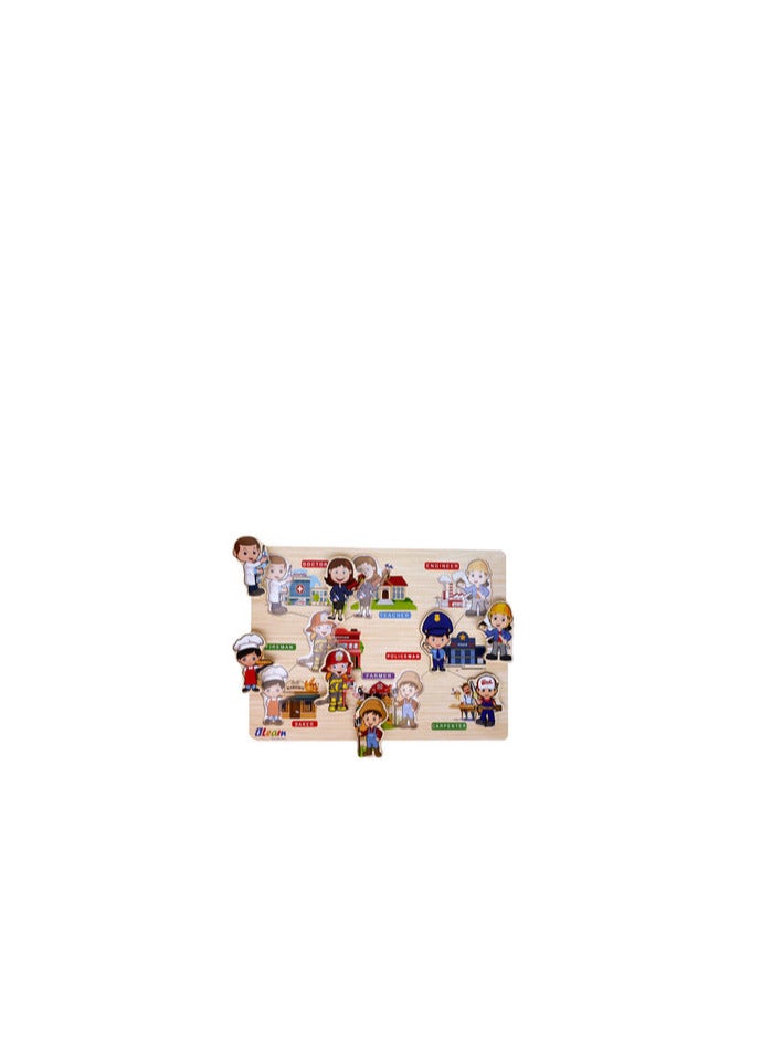 Wooden Puzzle - Shapes of Professions  - Image 2