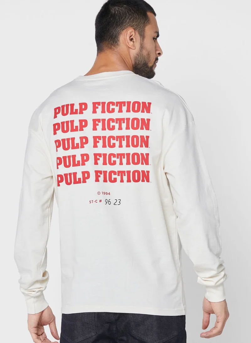 Pulp Fiction Pulp Fiction Drop Shoulder Sweatshirt