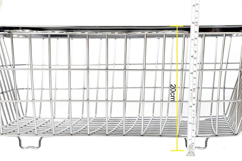 Birdwing Dish Drainer Steel 60x47x23 Stainless Steel Heavy Duty Dish Drainer Basket for Kitchen Utensils - Image 4