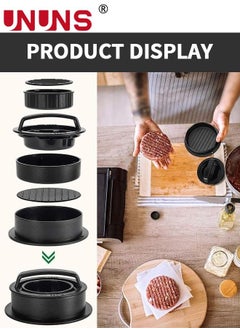 Burger Press Patty Maker,3-In-1 Burger Press Mold With 100 Wax Papers Set,Non-Stick Hamburger Meat Mold Ring For Beef Grill, Veggie Burger,BBQ Barbecue - pzsku/Z3F506EB31C1A86F5DD4BZ/45/_/1690430128/1f014e75-cd20-4c57-85ee-6d90e3121b61