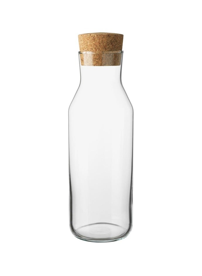 bottle. With stopper. Clear/brown 1 litre  - Image 1